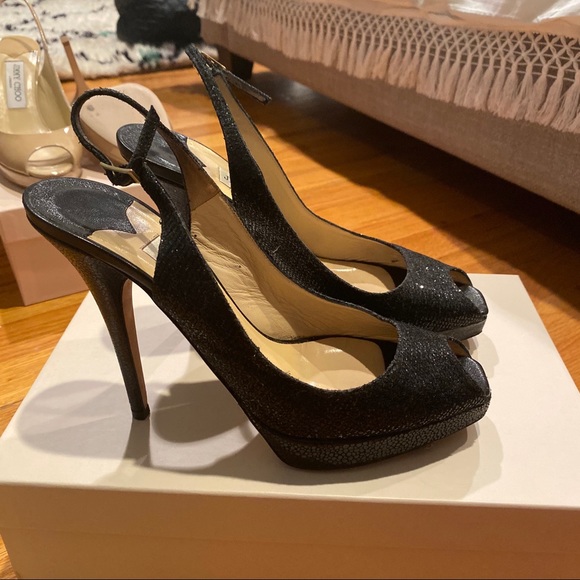 Jimmy Choo glitter black pumps in great condition - Picture 2 of 7
